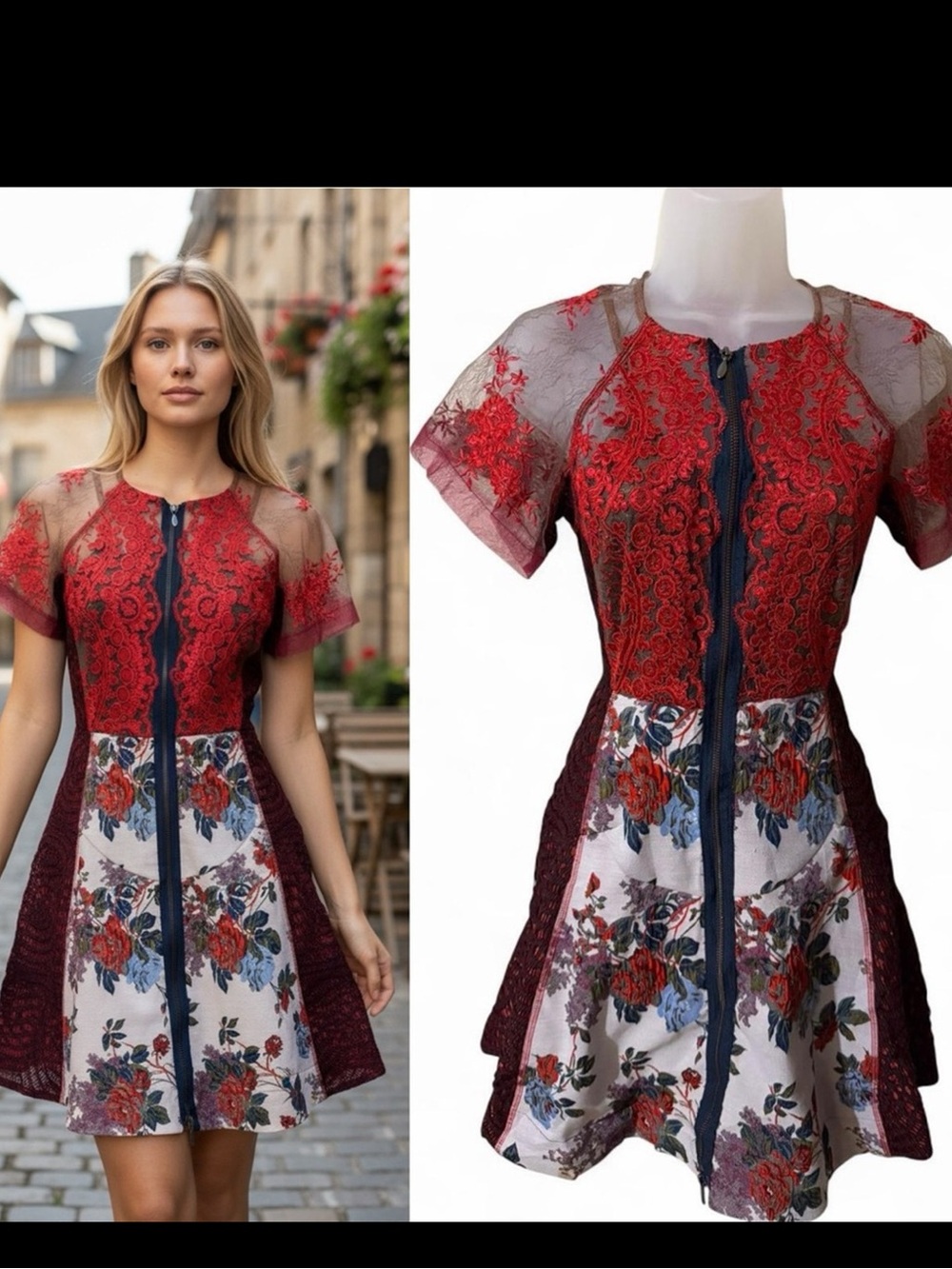 Stunning “ Winter Rose” dress by Byron Lars. Size XS